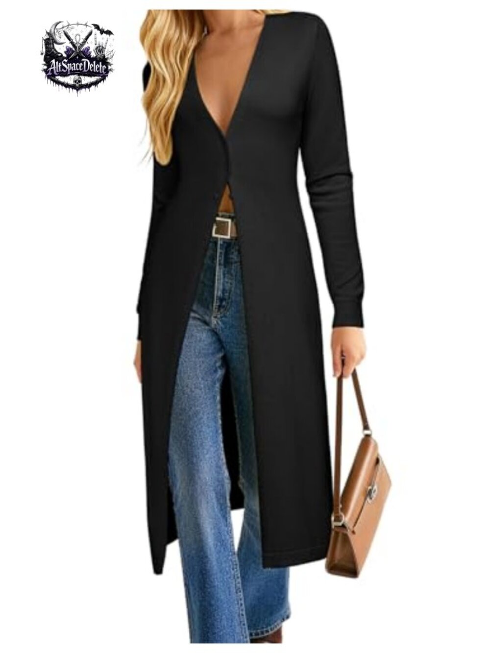 Womens Long Cardigan Lightweight Knit Duster Button Up Sweater Coat